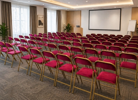 Chaise pliante PRO - Velours Rouge (Pour Intérieur exclusivement)