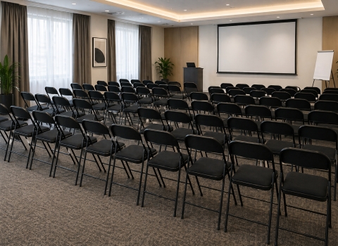 Chaise pliante PRO - Velours Noir (Pour Intérieur exclusivement)