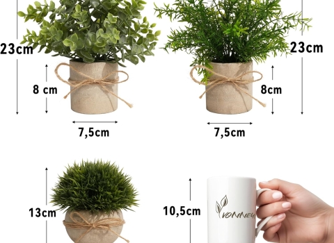 Set de 4 Plantes décoratives à poser 