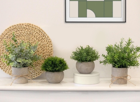 Set de 4 Plantes décoratives à poser 