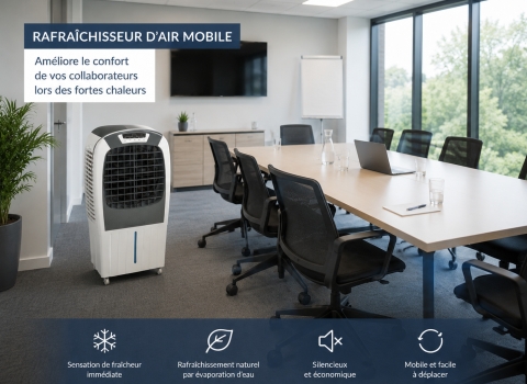 Rafraîchisseur d'air mobile professionnel 8000 m³/h - 450 w