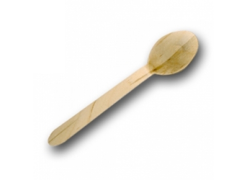 100 cuillères à café/dessert en bois naturel