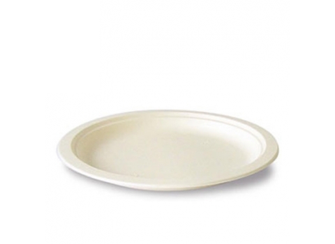 50 assiettes plates écologiques en fibres de canne à sucre Ø 23cm