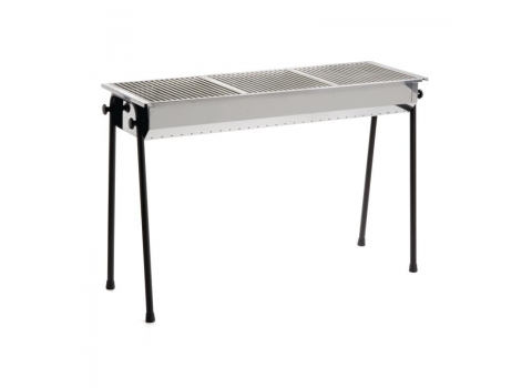 Barbecue à Charbon en Inox 105 cm x 35 cm