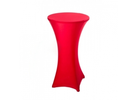 Pack Table Mange-Debout Ø 60 cm + Housse extensible Rouge 
