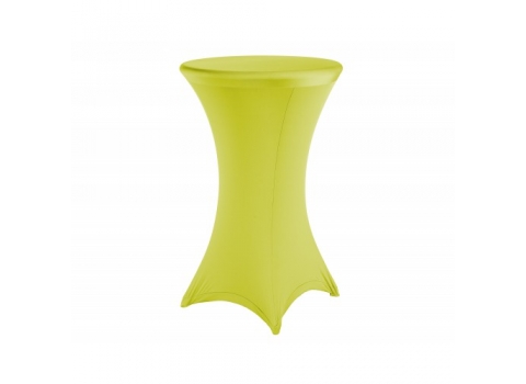 Pack Table Mange-Debout Ø 60 cm + Housse extensible Vert Anis 