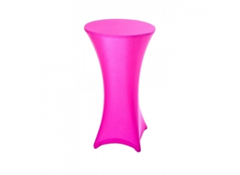 Pack Table Mange-Debout Ø 60 cm + Housse extensible Fuschia