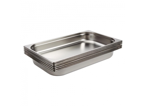 Bac Gastronorme INOX GN 1/1 : 9 litres - Hauteur 6,5 cm