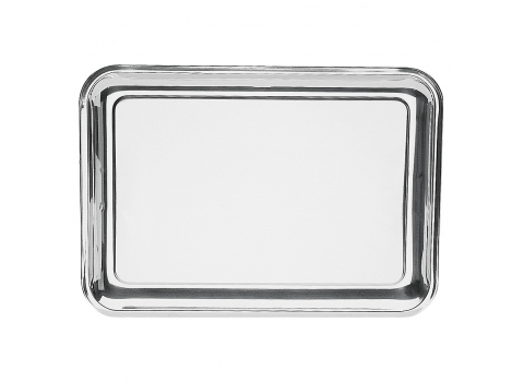 Plateau rectangulaire Inox Harmonie  44,5 cm x 31,5 cm 