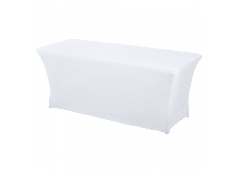 Pack Table buffet plastique + Housse Blanche  