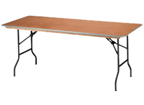 Table rectangulaire en Bois : 183 x 76 cm (6 à 8 invités)