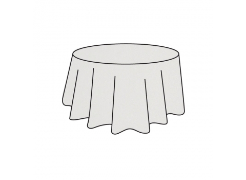 Nappe ronde jetable en intissé Soft blanche Ø 2,40m