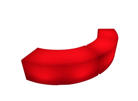 Banc arrondi lumineux sans fil