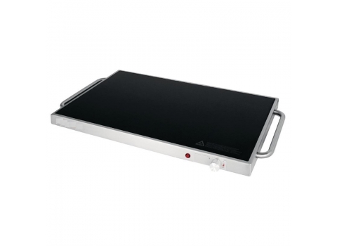Plateau chauffant en Inox et Verre - 230W