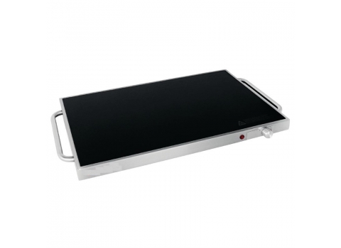 Plateau chauffant en Inox et Verre - 230W
