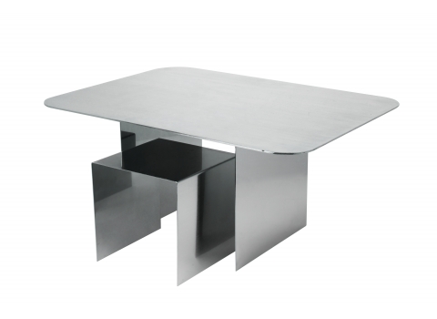 Plateau de présentation extra plat Inox - 30 cm x 40 cm