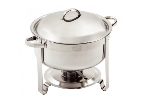 Pack Chafing Dish Rond + 1 Gel combustible - Capacité Bac : 7,5 litres 