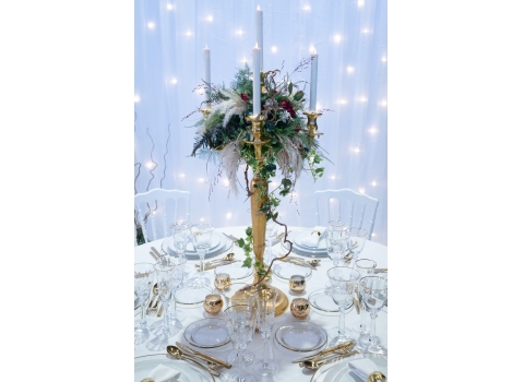 Chandelier Or - 5 branches - 80 cm
