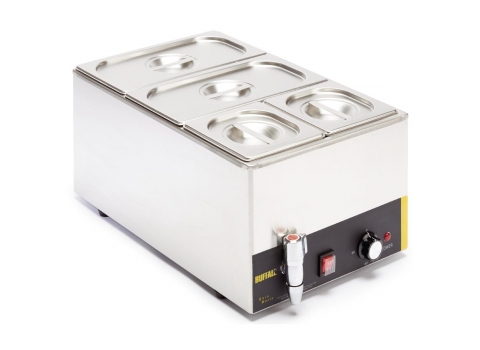 Bain-marie avec robinet + bacs fournis - 1300W