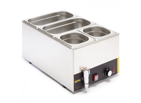 Bain-marie avec robinet + bacs fournis - 1300W