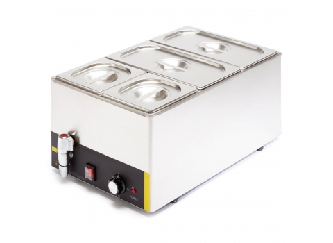 Bain-marie avec robinet + bacs fournis - 1300W