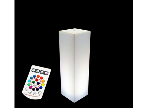 Colonne lumineuse LED Carrée 115 cm sans fil