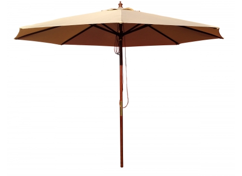 Parasol écru en Bois Exotique 3 mètres.