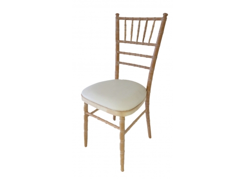 Chaise Chiavari en Bois Cérusé  + Galette Offerte 