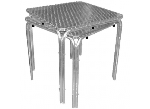 Table carrée ALU 70 cm x 70 cm (Hauteur 70 cm)