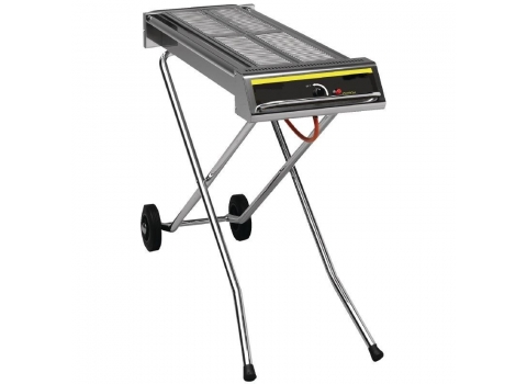 Barbecue pliant à gaz sur roulettes
