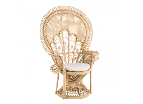 Fauteuil Emmanuelle en Rotin verni 
