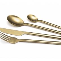 Fourchette de table dorée Mat 