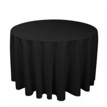 Nappe ronde unie Noire - Ø 280 cm