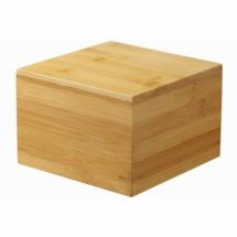 Petit cube en bambou naturel 15 x 15 cm - Haut : 10 cm 