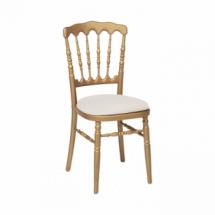 Chaise Napoléon dorée + Galette blanche  