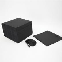 100 Mini serviettes cocktail noires en papier