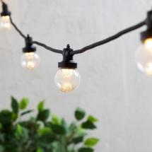 Guirlande guinguette Led Transparente - PRO Blanc Chaud (au mètre) 