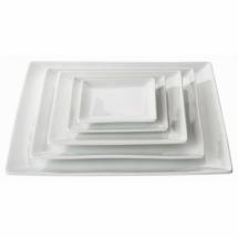 Assiette Carrée en Porcelaine 25 cm (Plat principal)