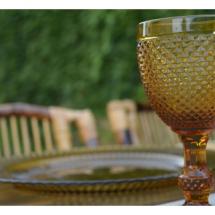 Verres en cristal taillé Ambre 