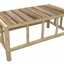 Table basse de jardin en teck L 60 x P 90 x H 48 cm