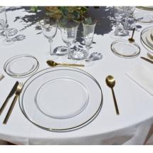 Flûte en cristal taillé Filet Or 19 cl
