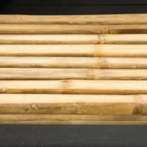 Banc pliant avec dossier en bambou naturel 