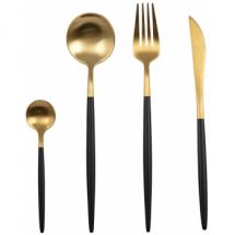 Fourchette de table Noire et Or