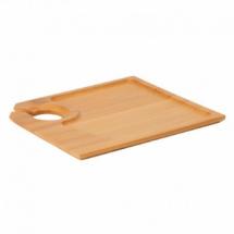 Assiette cocktail en bambou naturel 15 cm x 18 cm 