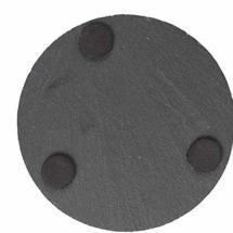 Support ardoise rond  Ø 10 cm pour bougie / verre 