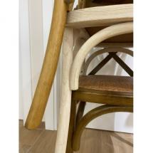 Chaise Bistrot Vintage dos croisé en Bois 