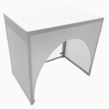 Pack Petit Buffet CUBE 120 x 80 - Haut.110 cm + Housse blanche