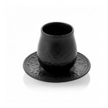 Tasse à café Mozaïk 12 cl Noire + soucoupe 