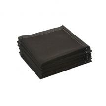 25 Mini serviettes cocktail Noires en coton