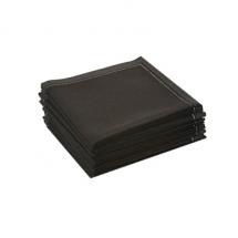 25 Mini serviettes cocktail Noires en coton